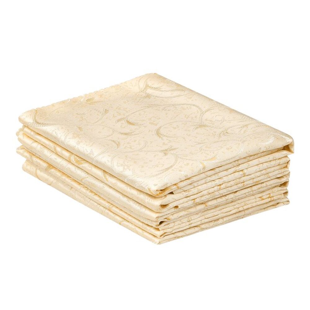 6Pack Cocktail Napkins for Dinner Wedding Restaurant Party 19x19Inch Gold